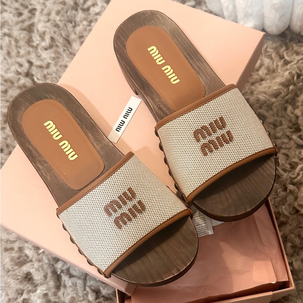MIU MIU Open-Toe Clogs Sandals